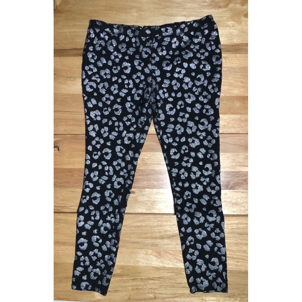 Women’s Leopard Print Black Pants Size XXL